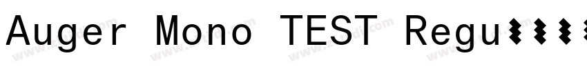 Auger Mono TEST Regu字体转换
